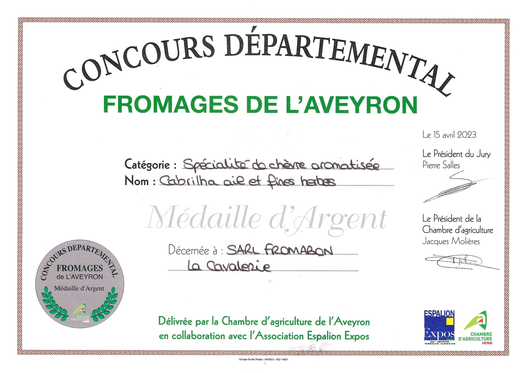 Spécialité de chèvre aromatisée